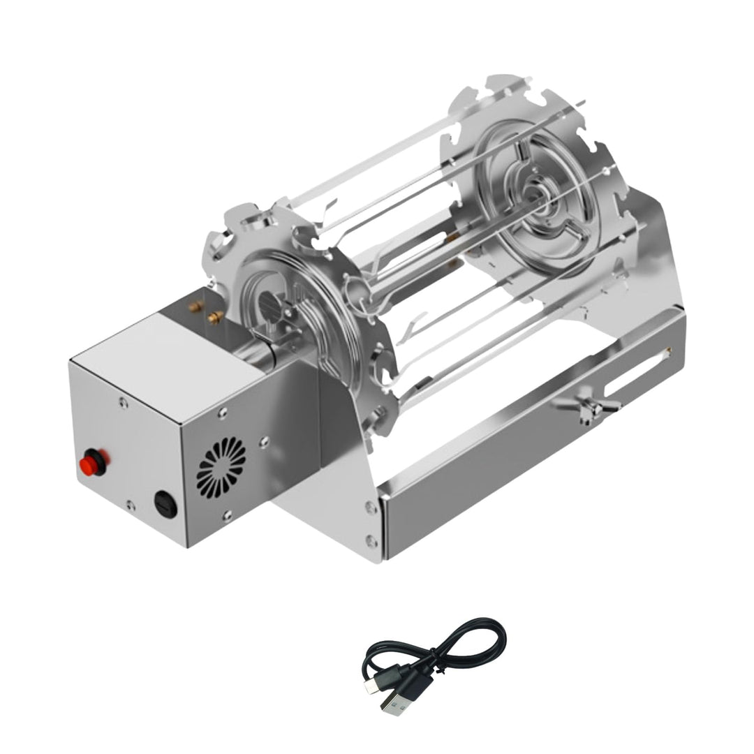 Nikou Drehbar Grillspiess System Rotisserie Nadel, Automatischer BBQ-Drehgrill Kebab Automat Edelsta