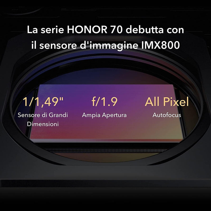 HONOR 70 Smartphones 5G, 8+256 GB, gebogenes OLED-Display 6,67 Zoll 120 Hz, Dreifachkamera Rückkamer