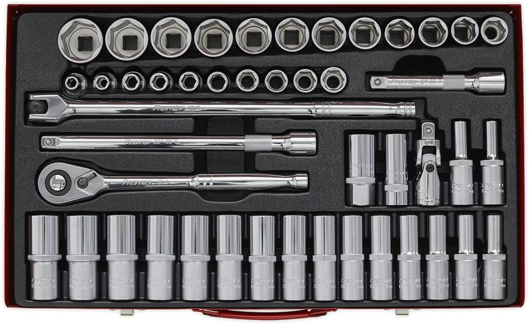 SEALEY Steckschlüssel-Satz 46pc 1/2"SQ DRIVE 6pt Walldrive« - Metrisch