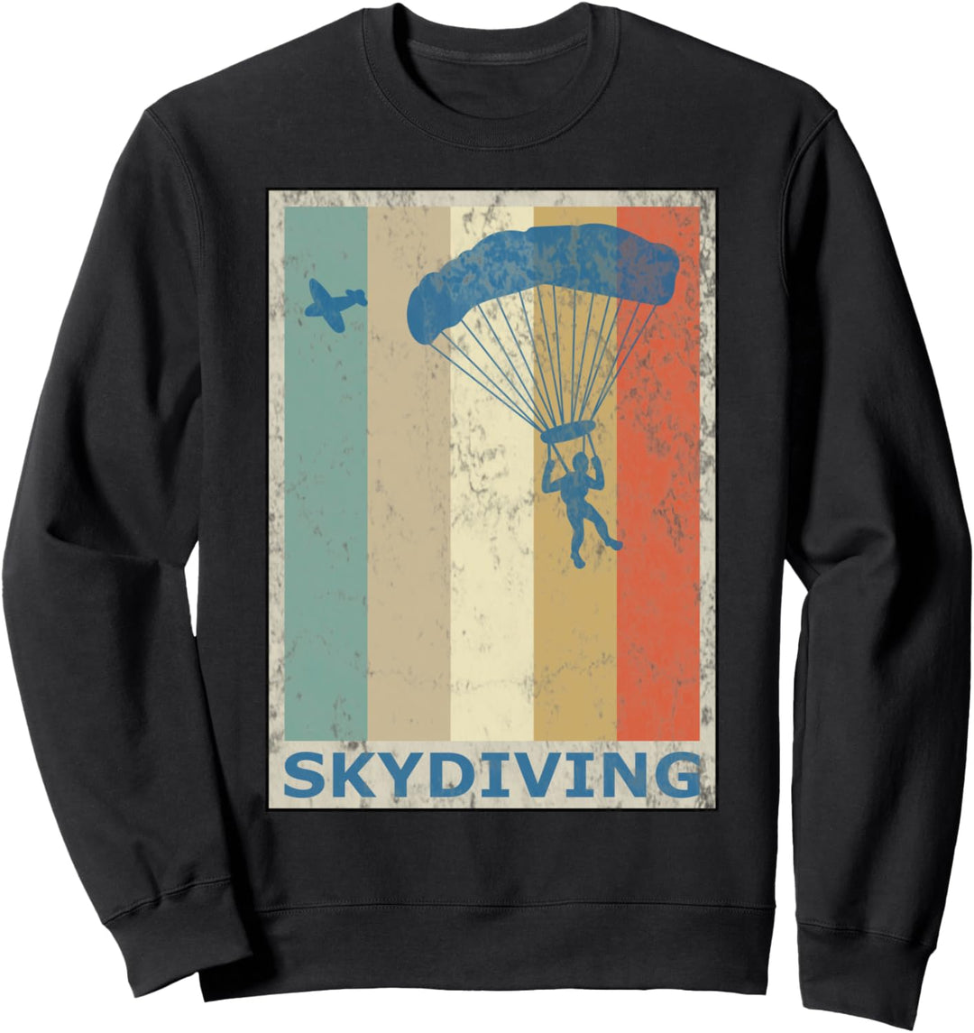 Vintage Retro Fallschirmspringer Fallschirmspringen Sportler Sweatshirt