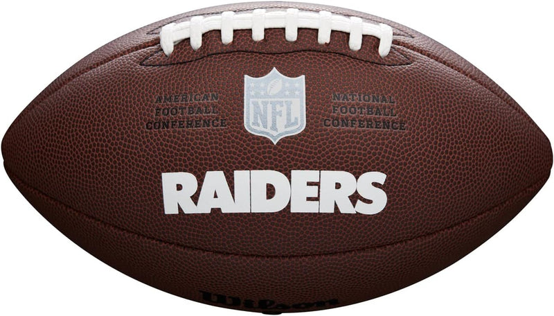 Wilson American Football NFL TEAM LOGO, Offizielle Grösse, Mischleder OFFICIAL Las Vegas Raiders, OF