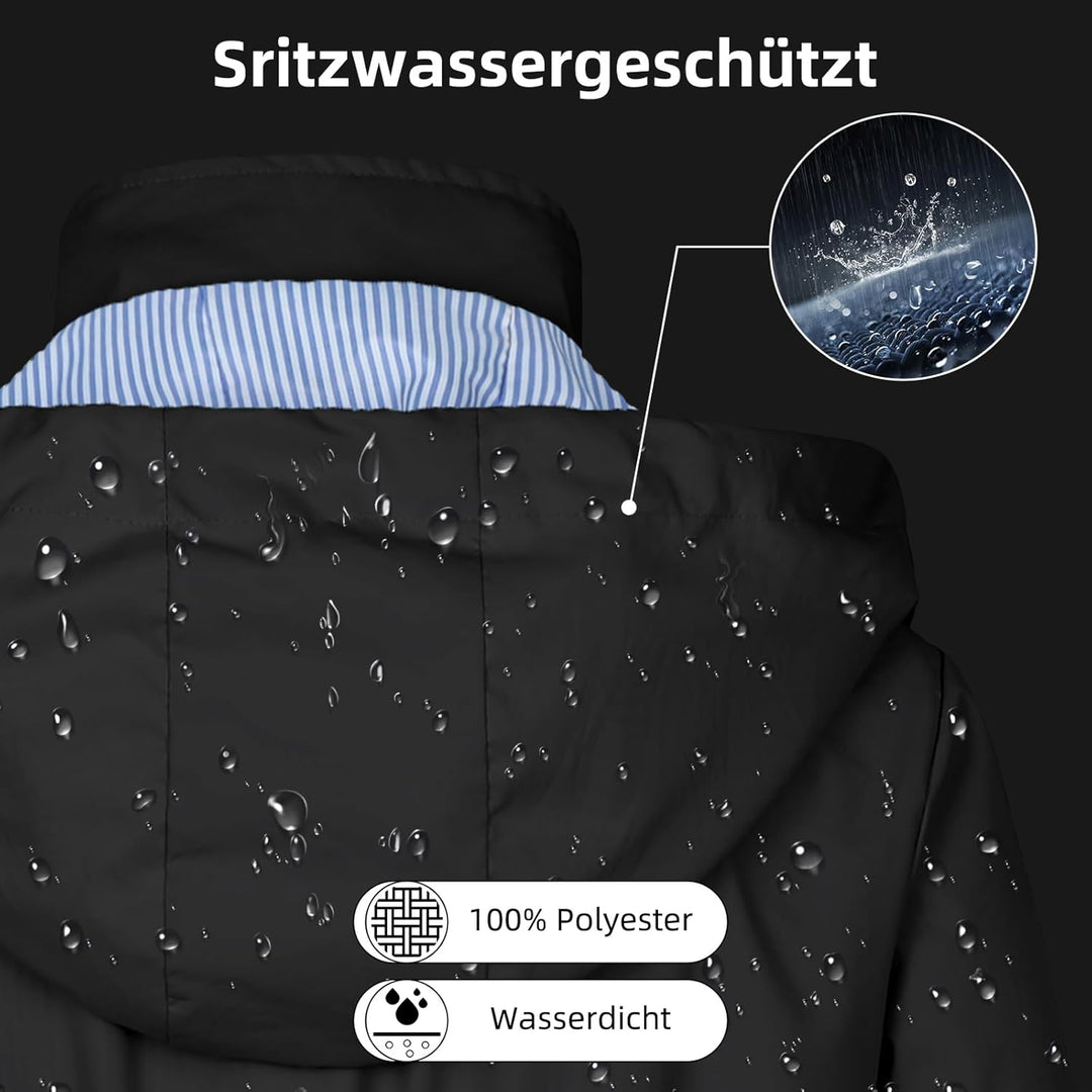 Durio Damen Regenjacke Windbreaker Wasserdicht Atmungsaktiv Wanderjacke Outdoor Jacken Leichte Windj