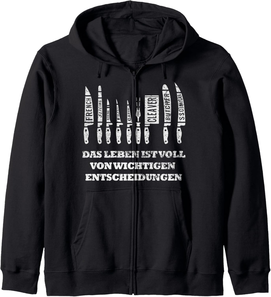 witziges Koch Geschenk Kochen Grillen Fleischer Küchenchef Kapuzenjacke