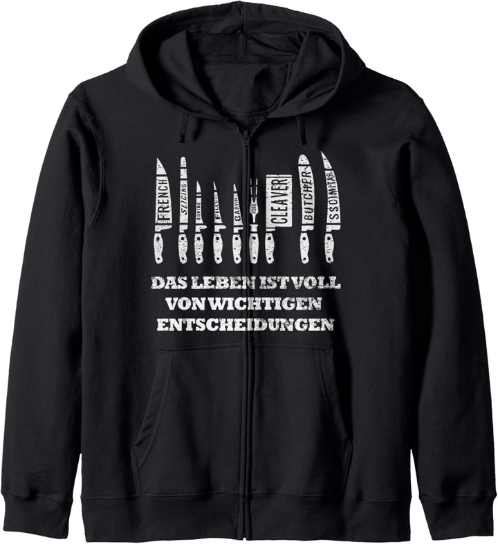 witziges Koch Geschenk Kochen Grillen Fleischer Küchenchef Kapuzenjacke