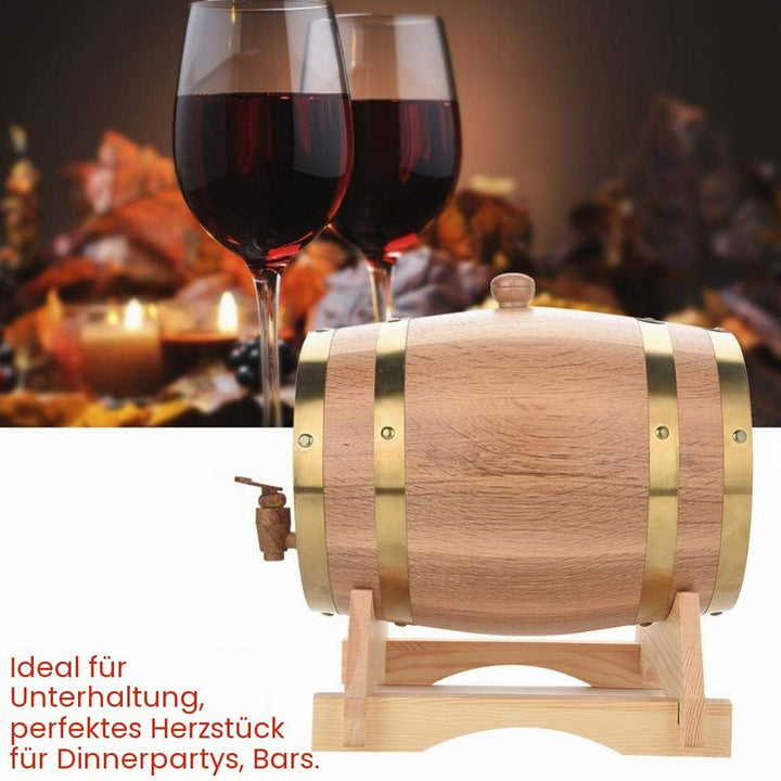 Wein, Eichenfass, 1,5/3/5/10 l, Eichenfass für Wein, Whisky Tequila, Weinspender Holzfass, auslaufsi