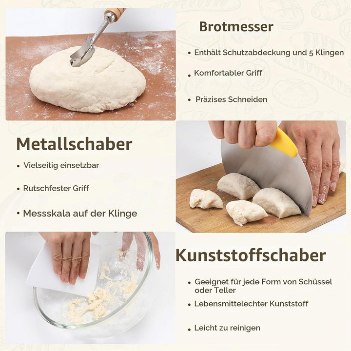 Gärkorb Brot Gärkörbchen Backen Zubehör Brotbackkorb Garkörbe Brotbacken Starter Back Brotkorb Garkö