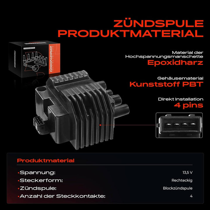 Zündspule für Astra F Astra G Combo Corsa A B Tigra Vectra A B I4 1.4L 1.6L 1988-2003 10457075