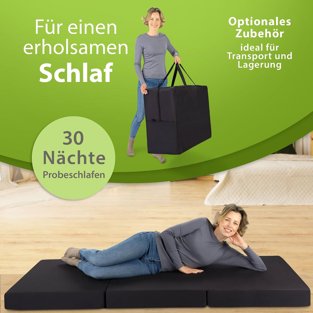 100 x 200 cm SHOGAZI Klappmatratze Faltbar | Gästematratze | Bequemes Liegen | Verstellbare Grösse |