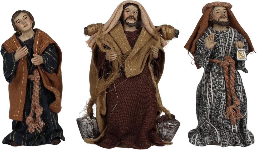 ZICOM Ankleidefigurenset Nebo, Krippenfiguren orientalisch ca. 11cm 15-TLG. Polyresin bekleidet