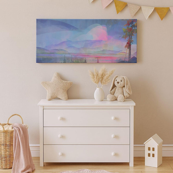 Panorama Bilder auf Leinwand 100x40cm Leinwandbild mit Rahmen Klaviermusik Gross Wanddeko Bild Schla