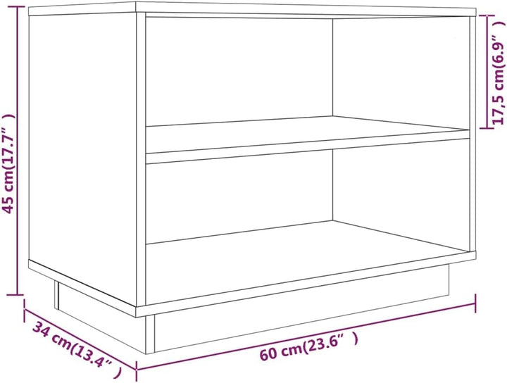 FIRBNUS Schuhregal 60x34x45 cm Massivholz Kiefer Schuhaufbewahrung Schuhorganizer Schuhschrank Holz