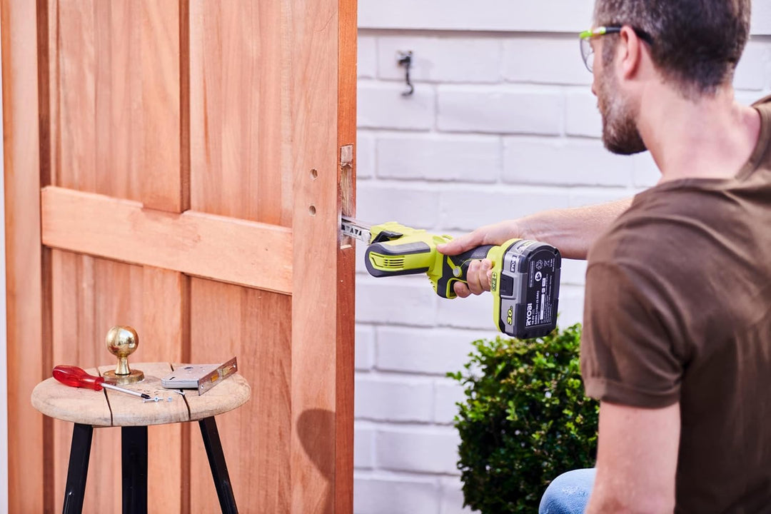 RYOBI 18 V ONE+ Akku-Bandfeile R18PF-0 (Bandlänge 457 mm, Schleifbreite 13 mm, manuelle Geschwindigk