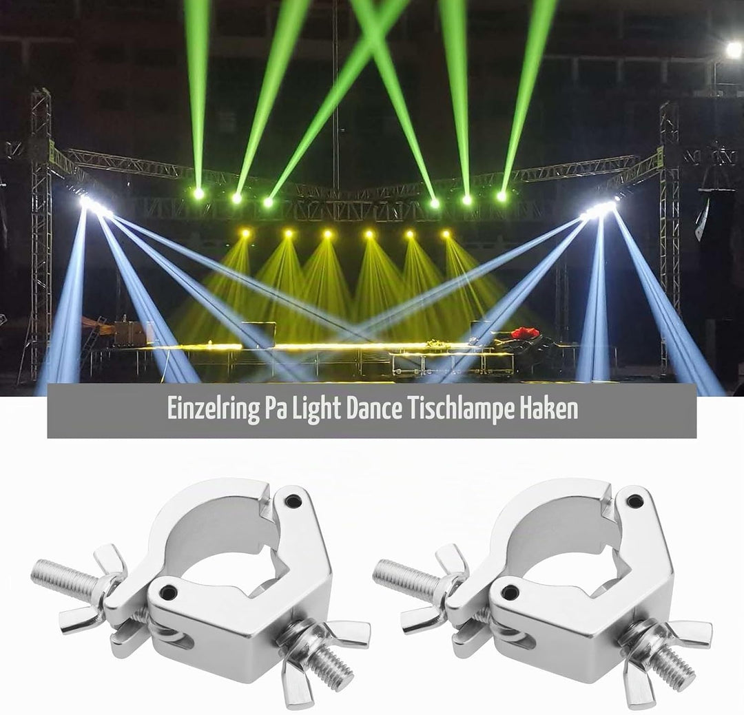 Create idea 4 Stück Haken aus Aluminiumlegierung Truss-Hakenklemme O-Klemme Halber Haken Bühnenlicht