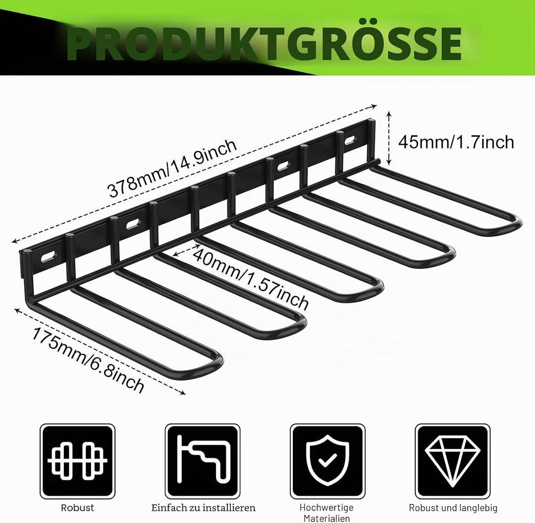 ENONCI Werkzeugspeicher Aufbewahrung Elektrowerkzeug Organizer,4 Schlitzen Bohrhalter Wandmontage Ga