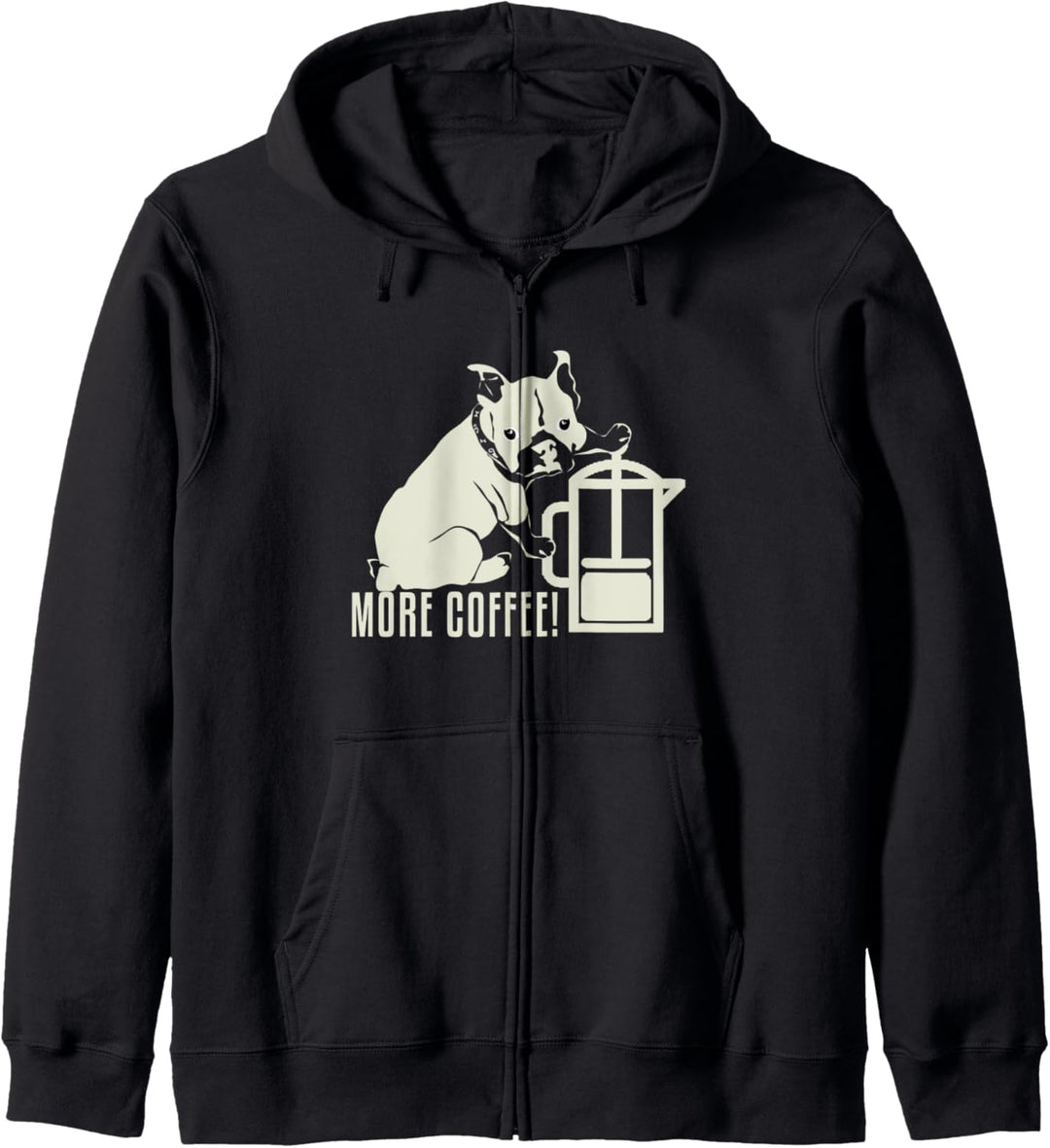 Funny Dog with Coffee Plunger for Dog Owners Who Love Coffee Kapuzenjacke