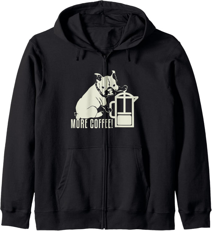 Funny Dog with Coffee Plunger for Dog Owners Who Love Coffee Kapuzenjacke