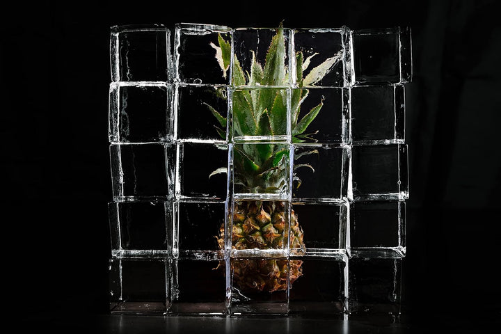 Clear Ice Box Big Cubes | Eisbox mit Eiswürfelform für 6 grosse, klare Eiswürfel | je 5 x 5 x 5 cm |