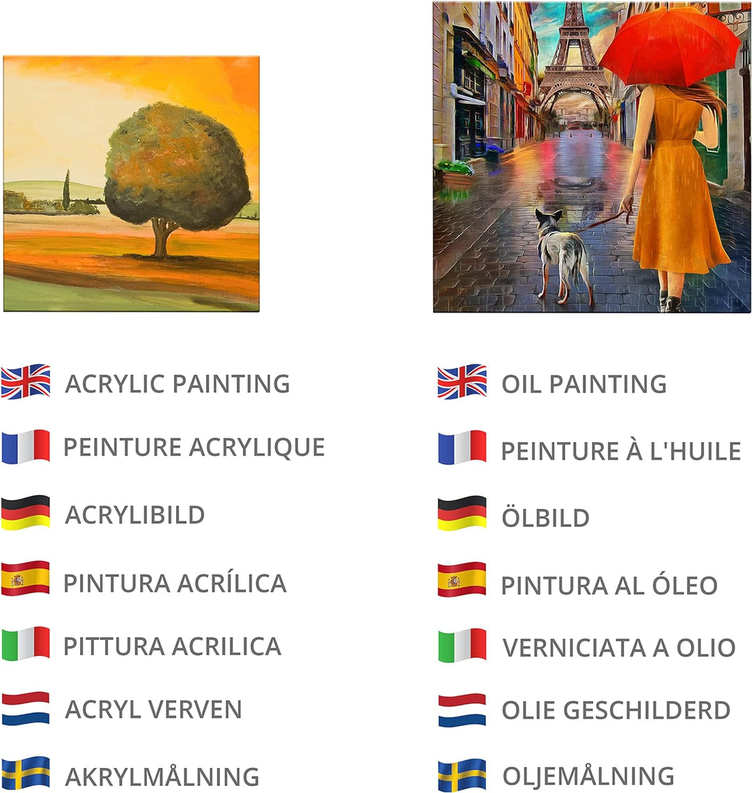 Belle Vous 20 Stk Leere Leinwände zum Bemalen - 5 Verschiedene Grössen - Vorgespannte Quadratische K