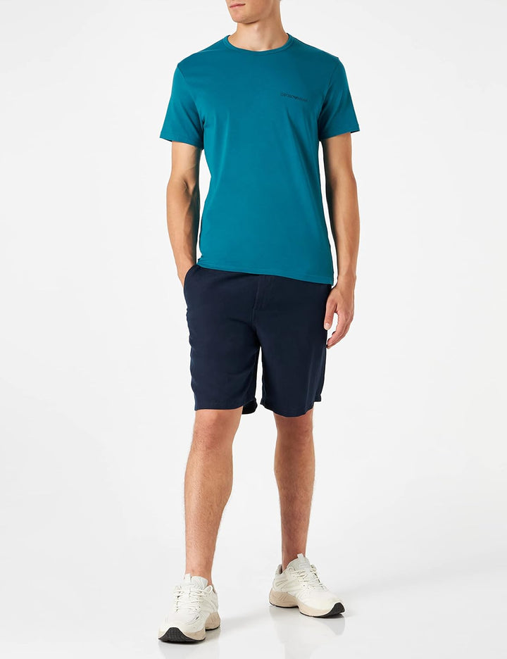 Emporio Armani Herren Shirt (2er Pack) S Marine/Topaz, S Marine/Topaz