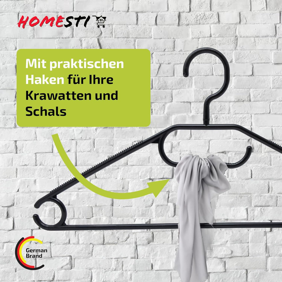 multifunktionale Kleiderbügel aus 100% recyceltem Kunststoff, 30 Stück, mit 360° drehbarem Haken und