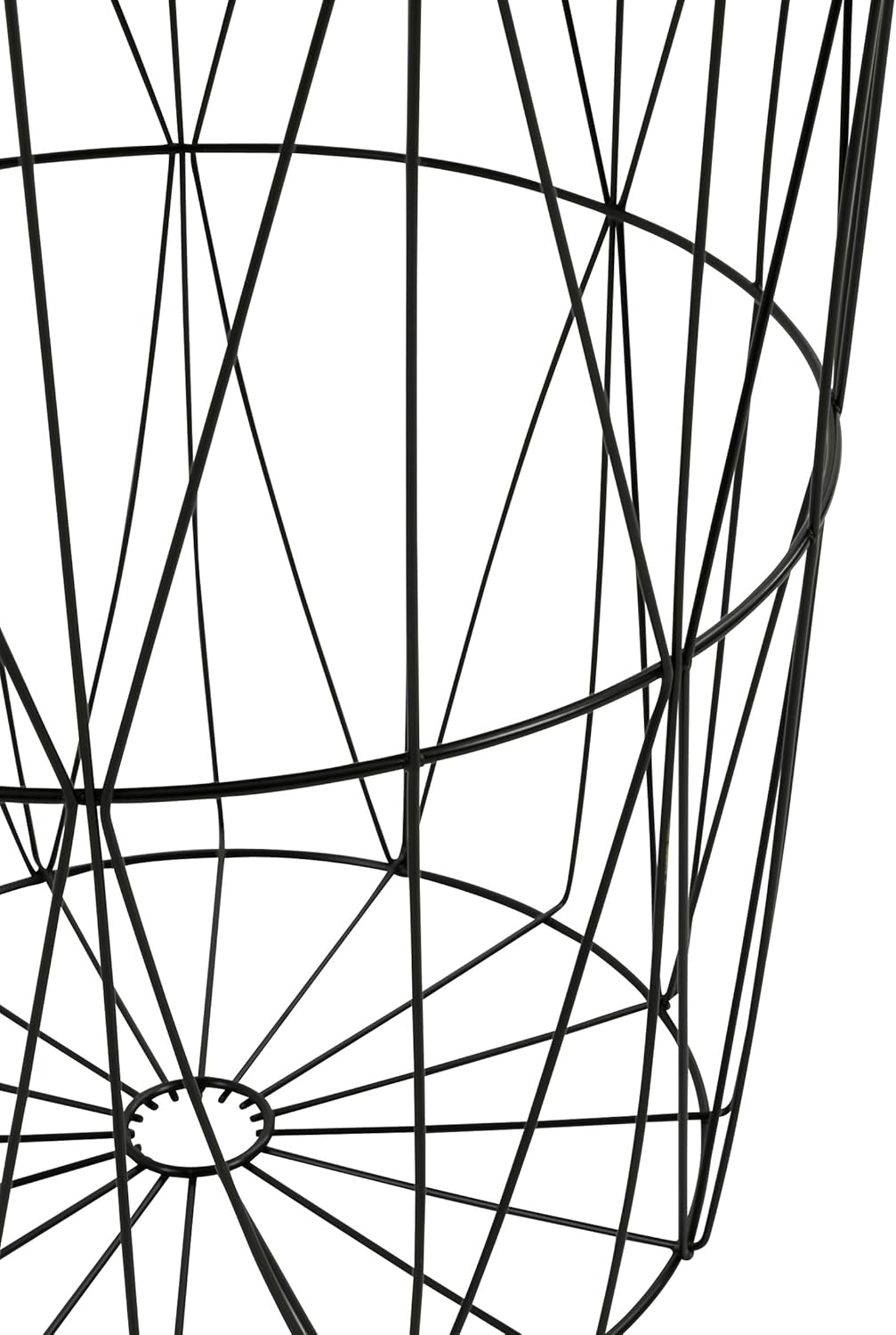 greemotion Drahtkorb-Tisch mit Tablett, Stahl, Ø ca. 40 cm, Höhe ca. 46 cm, Schwarz Ø ca. 40 cm Schw