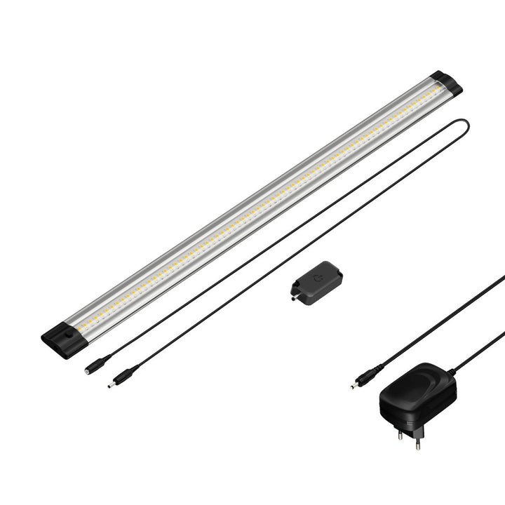 parlat LED Unterbau-Leuchte Siris mit Netzteil, Touch-Dimmer, flach, 50cm, 655lm, weiss