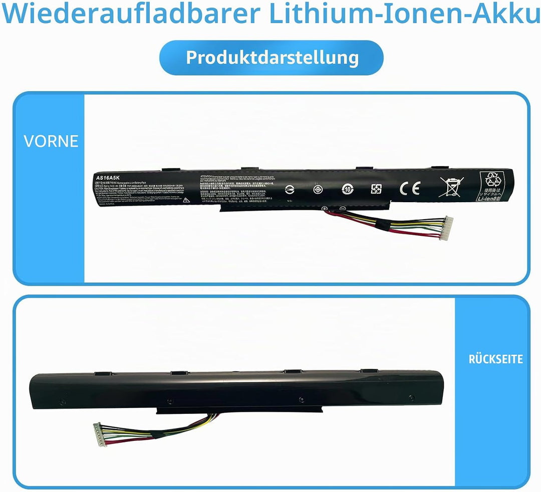 AS16A7K AS16A5K AS16A8K KT.00605.002 Laptop Batterie Ersatz für Acer Aspire E15 E5-475 E5-475G E5-57