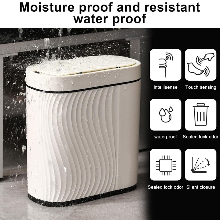 Mülleimer 8l, Smart Sensor Mülleimer Küche mit Deckel, Kosmetikeimer, Mülleimer Bad, Geruchsdicht &