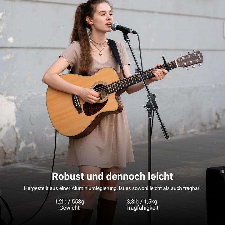 NEEWER Mikrofon Boom Arm für Microphone Stand, kompakte, tragbare Teleskop Verlängerungsstange aus A