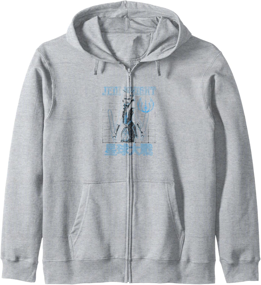 Star Wars Ashoka Clone Wars Transparent Blue Grid C1 Kapuzenjacke