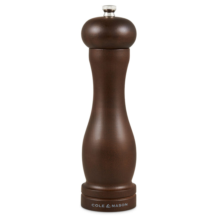 Cole & Mason HB0844P Forest Capstan Pfeffermühle, Dunkles Holz, 200mm, Precision+, Enthält 1 x Pfeff