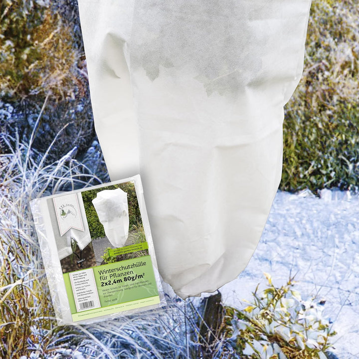 TTL Garden 200 x 240 cm Winterschutz Haube für Pflanzen 80g/m² weiss - Premium Vlies Schutzhülle mit