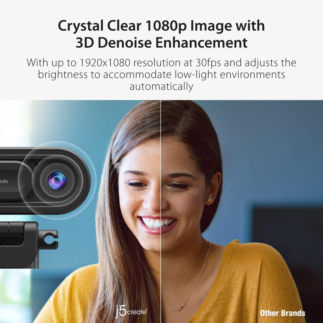 j5create 1080P Dual Mode Webcam&Dokumentenkamera mit automatischem&manuellem Fokus, magnetische Sich