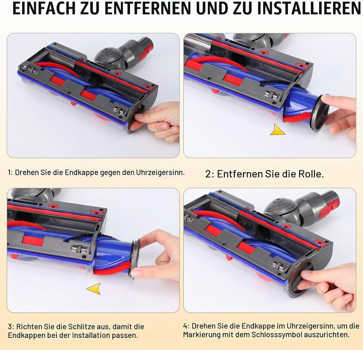 Verbesserter Elektrischer Bürstenkopf für Dyson V7 V8 V10 V11 V15 – Direktantrieb-Ersatzbodendüse mi