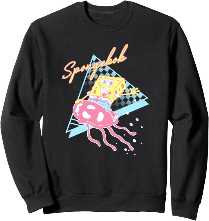 SpongeBob Jellyfish Riding 90s Retro Sweatshirt