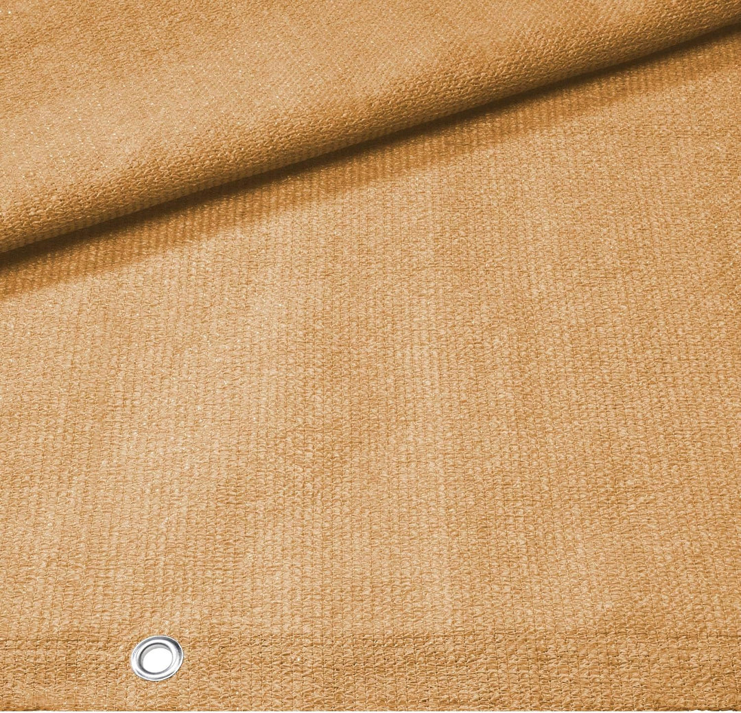 CelinaSun Sichtschutz Balkon 0,9 x 3 m Sand beige HDPE Balkonbespannung mit Kabelbinder atmungsaktiv