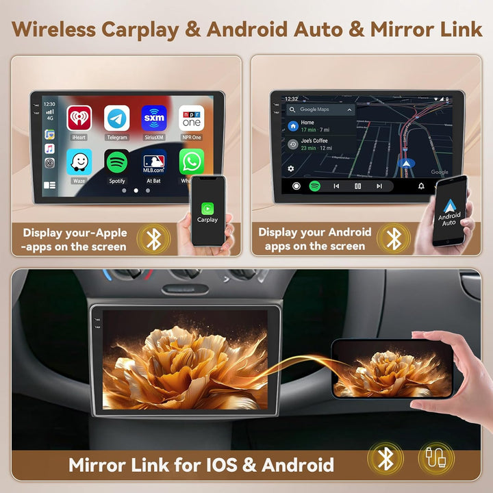 Hikity Android 15 4+64G Autoradio für Toyota Vitz XP10 Yaris Platz Echo 1999-2005 mit 9 Zoll Incell