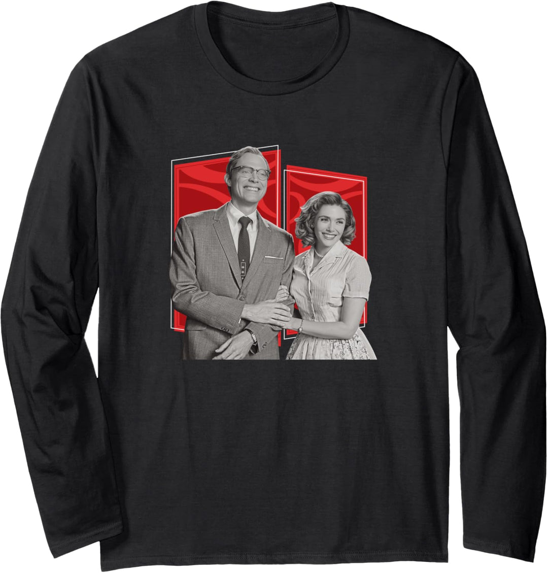 Marvel WandaVision Wanda & Vision Red Panel Portraits Langarmshirt