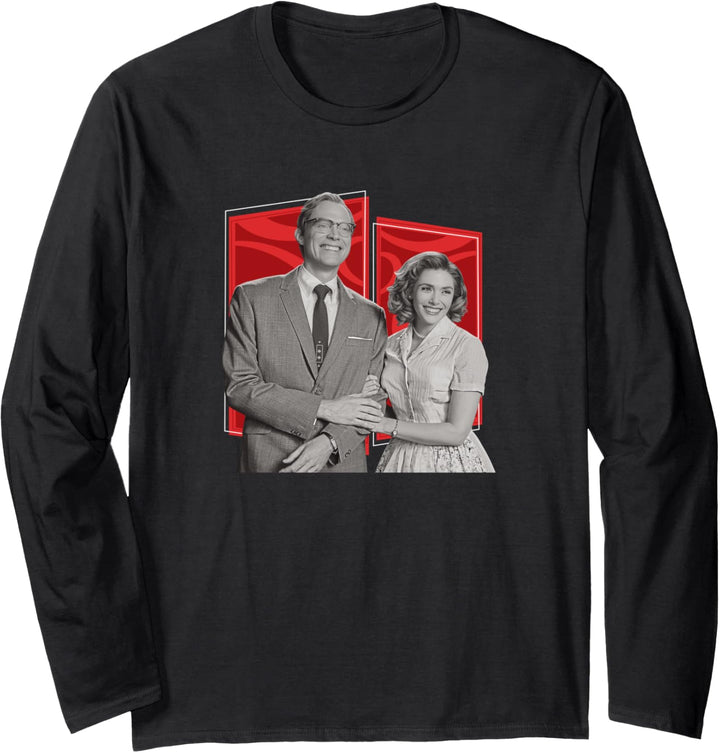 Marvel WandaVision Wanda & Vision Red Panel Portraits Langarmshirt