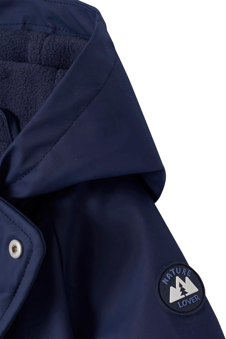 Vertbaudet Baby Regen-Overall mit Fleecefutter und Kapuze, Recycling-Polyester BLEU 68, BLEU 68