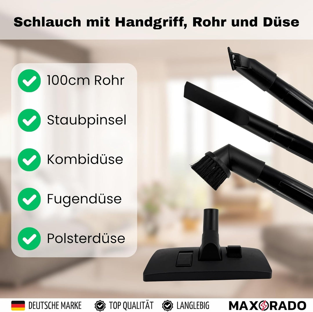 Rohr Düse Aufsatz 6-tlg Ersatzteile Set 35mm passend für Kärcher A K WD2 WD3 WD4 WD5 WD6 Verlängerun