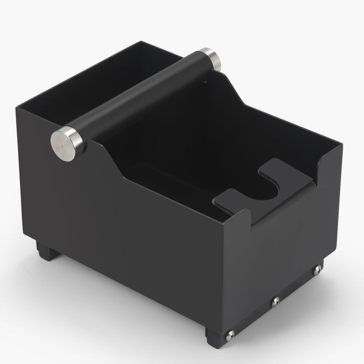 Schwarzer Edelstahl Knock Box, 2-in-1-Design, das eine Pressstation und einen Kaffee Abklopfbehälter