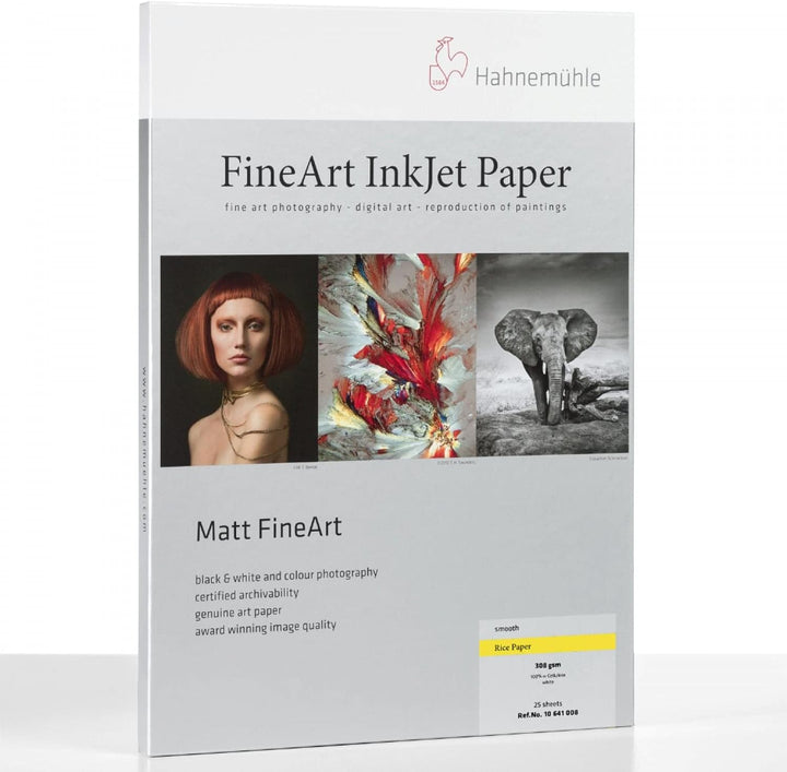 Hahnemühle 10641008 Digital FineArt Rice Papier, 100 g/m², DIN A4, 210 x 297 mm, weiss