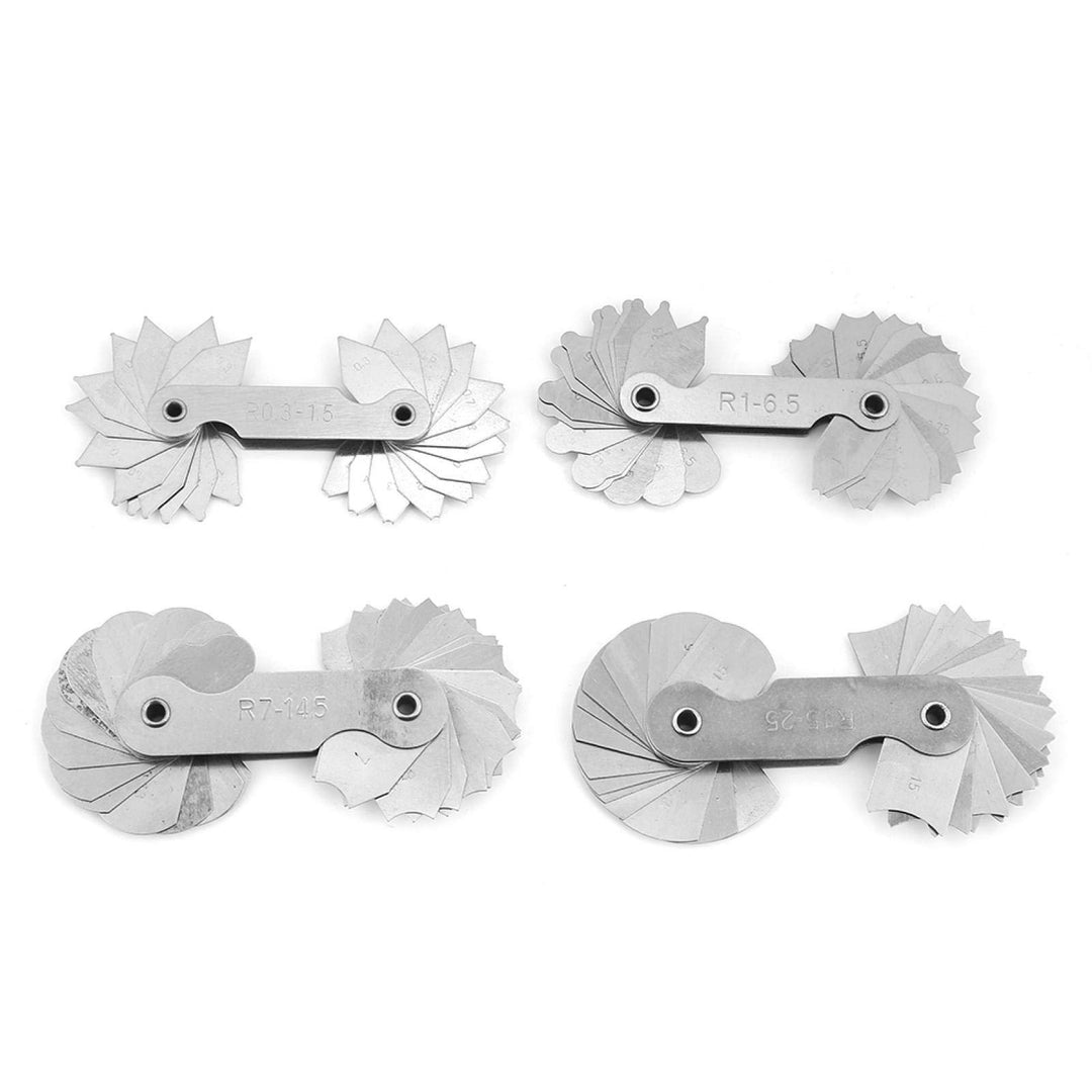 4Pcs Radiuslehre R0.3-1.5/ R1-6.5/ R7-14.5/ R15-25