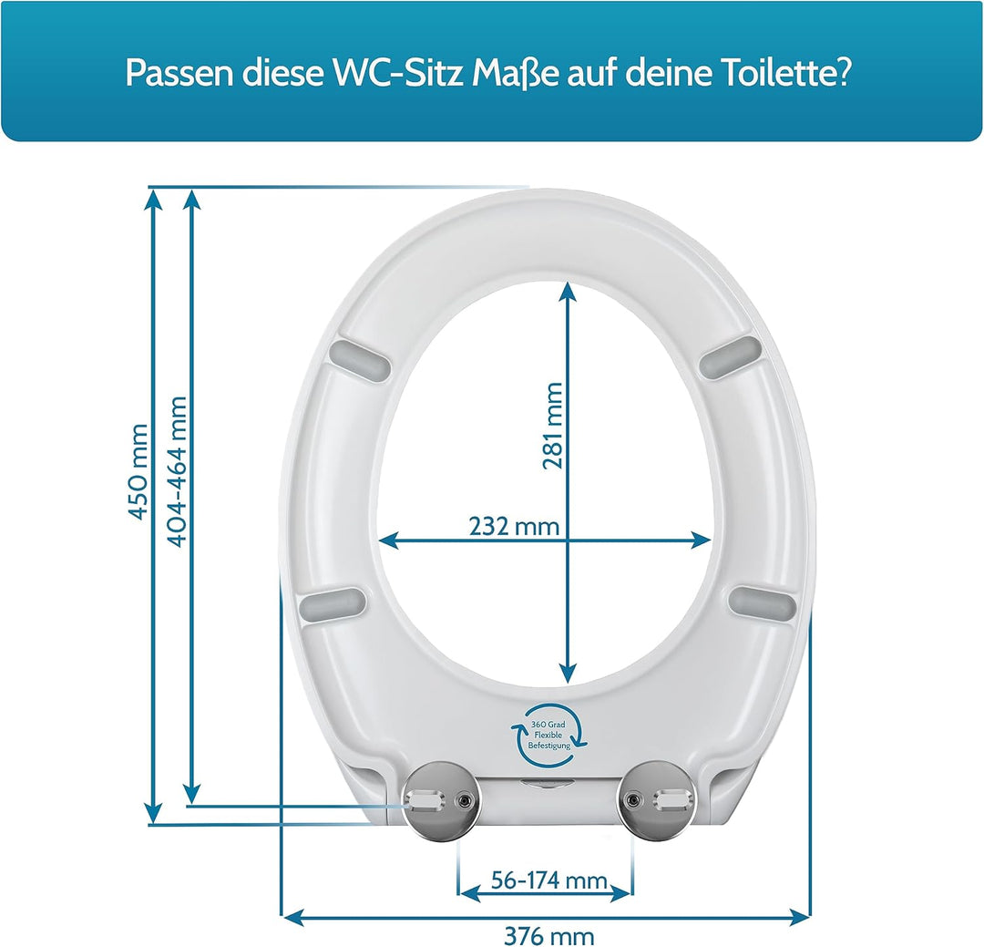 Benkstein® Premium Toilettendeckel antibakteriell oval weiss. Klodeckel mit Quick-Release-Funktion u