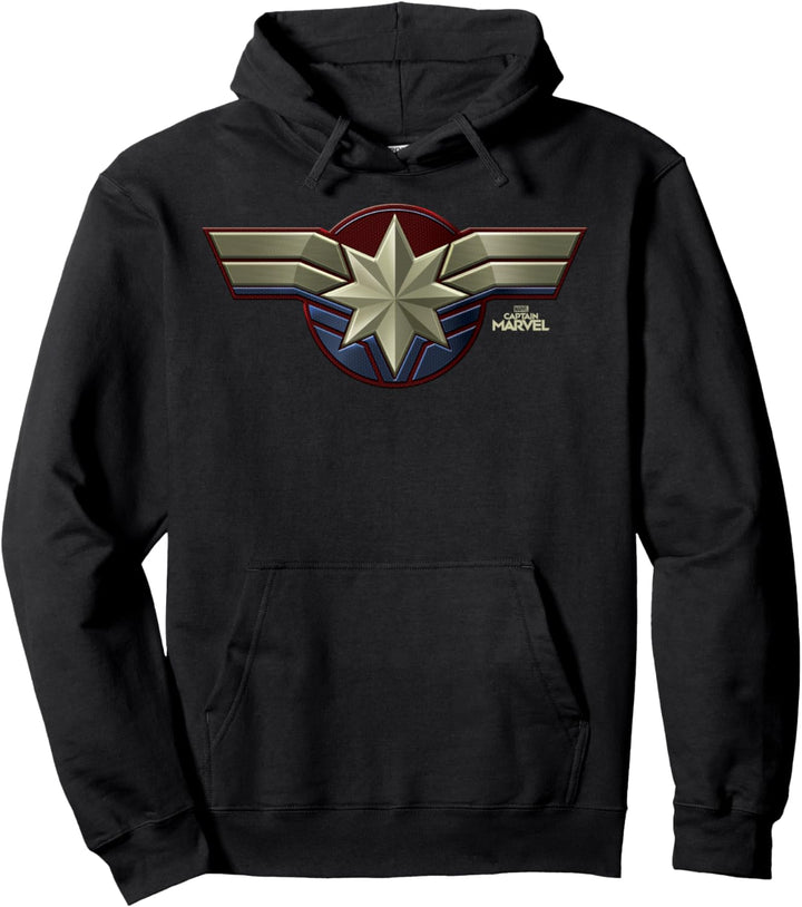 Captain Marvel Costume Logo Pullover Hoodie