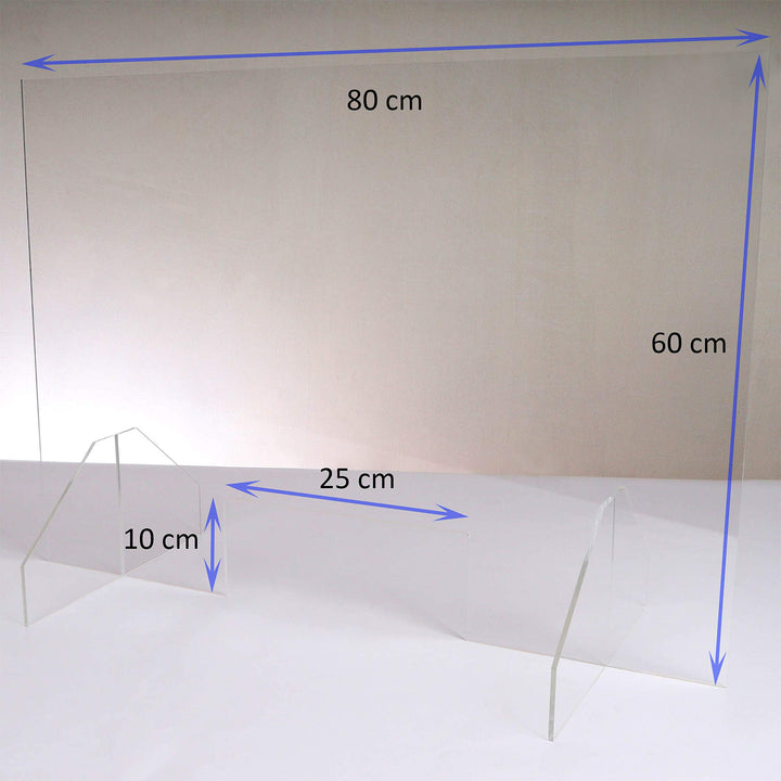Queence | Hochwertiger Spuckschutz aus Acrylglas | Ideal für Verkaufs-/ und Empfangstresen | Thekena