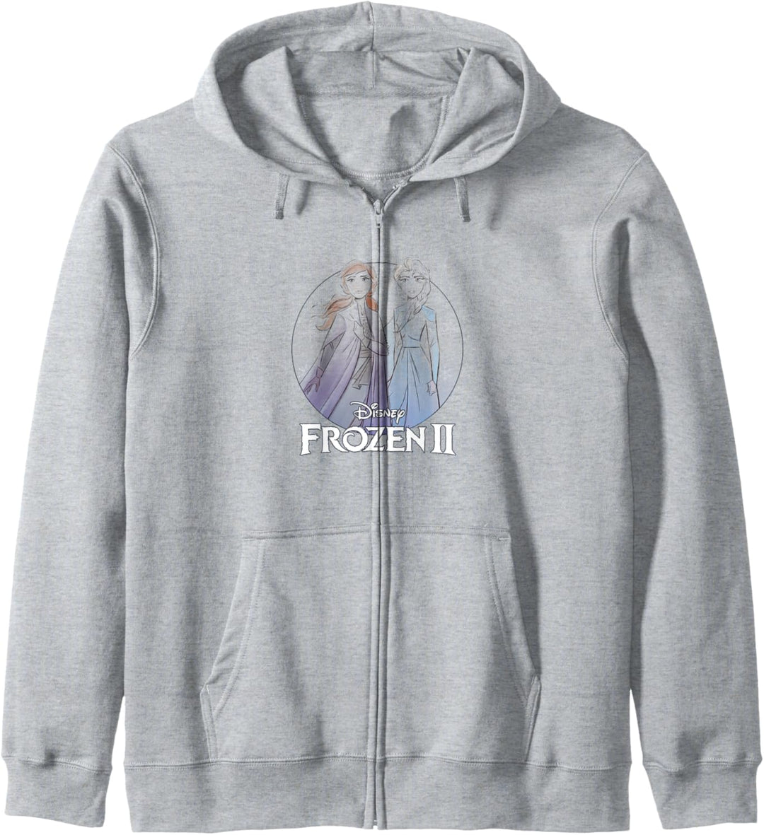 Disney Frozen 2 Anna Elsa Water Color Sketch Logo Kapuzenjacke