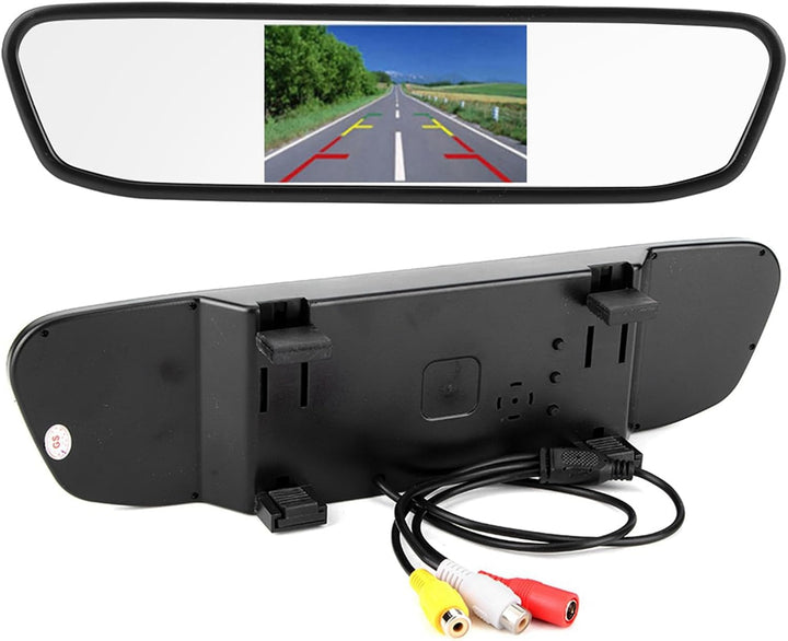 Rückfahrkamera Spiegel, Auto HD Rückspiegelmonitor, 4,3-Zoll Auto HD Rückspiegel Monitor mit Backup