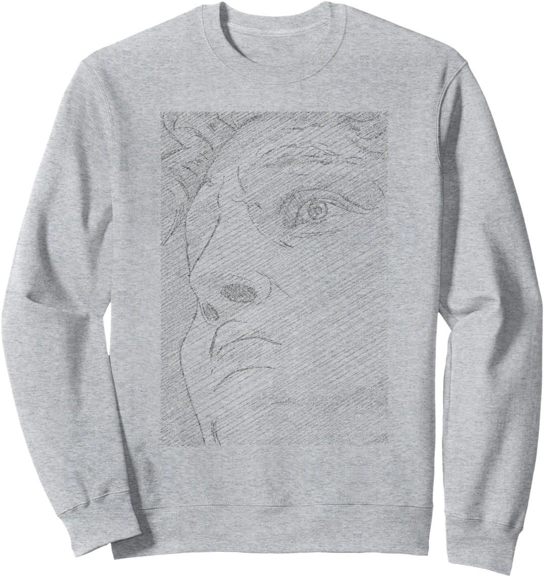Art Academia Aesthetic David Face Michelangelo Sketch Art Sweatshirt